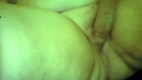 her tight wet pussy stretches around massive dildo leaking cum everywhere