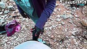 petite goth punk gives sloppy public deepthroat blowjob swallows huge facial cumshot