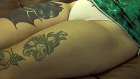 chubby latina cameltoe slut shows swollen pussy up close