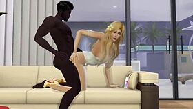 Sims 4 Wife Cheats with BBC Creampie!