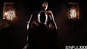 hey ebony babe, bound tight you're gonna sweat from this monster cock doggystyle pounding!