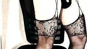 sexy brazilian shemale kandi kane strips fishnets heels outdoors