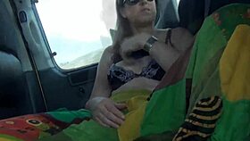 High Speed Creamy Outdoor Dildo Rides