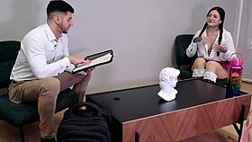 Horny latina student pussy fucked by professor for passing grade