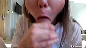 Picked up babe takes rough doggystyle creampie inside her tight pussy