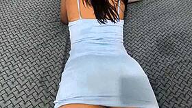 Neighbor cheats with mysterious man in fishnets panties leggings