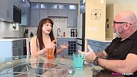 We break petite 18+ pixie small into hardcore porn with daddy vibes!