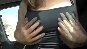 High Speed Creamy Outdoor Dildo Rides