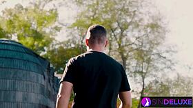 alexis crystal dives into sensual threesome with studs at sindeluxe