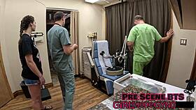 nurse bunny spreads and fingers during intense patient exam