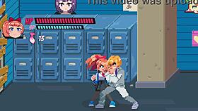 city girls explore garter belts and stockings in a playful spanking scene