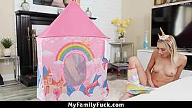 STEPSIBLINGS' TABOO CURIOSITY EXPLODES INTO TIGHT PUSSY RIDING LESSON!