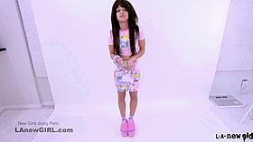 tiny brunette seduced during intense modeling audition