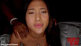 may thai's tight pussy stretched by bbc in interracial anal piss play
