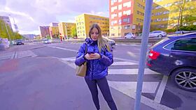 i flash my ass in this taxi, fingering wildly with dildo on dare