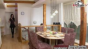 Super thin german college student with glasses seduces her teacher subtly