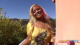 Pervcity ebony milf gags on interracial deepthroat face fuck
