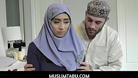 Violet Myers' big booty teen ass stuffed in hijab by thick cock anal pounding