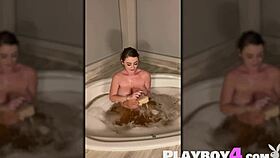 sophie dee poses hot then fucks her pussy deep with huge dildo solo
