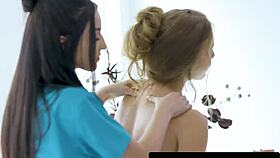 Violet Myers Intense Lesbo Rubdown by Lena Paul Jade Baker