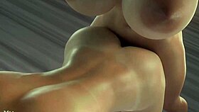 Two Futanari Slam Big Tits Monster Cocks Doggy Style