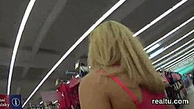 charming czech cutie seduced in mall, stripped and POV fucked hard