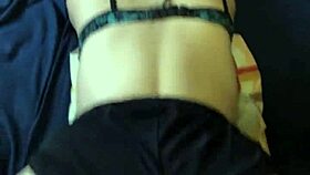 Amateur 18-year-old's flawless white ass gets fucked shorts staying on