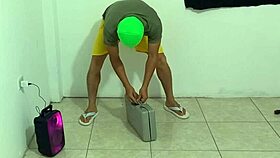 milf sneaks into gym hunk's place after aerobics watch, flirts for hardcore doggystyle bang