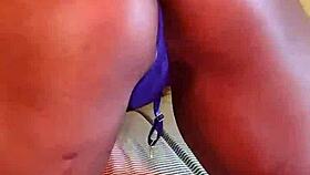 slipping into bed wearing blue lingerie to finger myself slowly