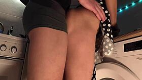 monster cock pounds juicy 18yo slut bent over kitchen counter in panties while cooking dinner cum on ass