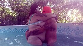 Summer Pool Creampie Drowns Giant Boobs In Cum