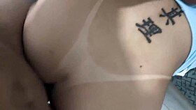 Neighbor cheats with mysterious man in fishnets panties leggings