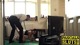 Teen Subslut Gets Spanked, Deepthroated, and Pounded Hard