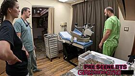 nurse bunny spreads and fingers during intense patient exam