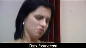 This hot threesome burns with cowgirl rides and shared cumshots