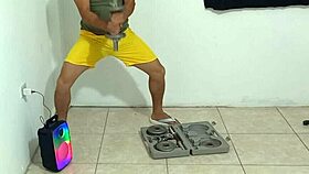 milf sneaks into gym hunk's place after aerobics watch, flirts for hardcore doggystyle bang