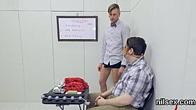 Peculiar nympho endures brutal anal asylum therapy.