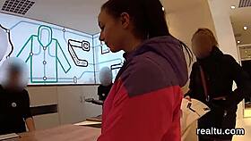 that hot czech babe gets lured at the mall then banged pov style all out