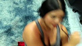 Boxing coach stuffs dick in petite indian student's eager mouth