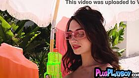 big tits cutie brooke tilli strips curvy body in hot poses