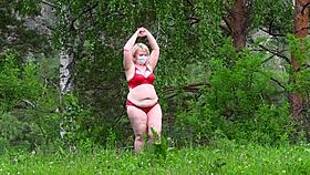 mature big ass lesbians spied outdoors in lingerie park