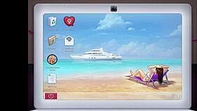 hey jenny, caught you snooping on that computer in summertime saga
