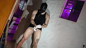 Muscular Doctor Cosplay Wanks Monster Cock in Gloves!