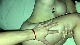 Her pussy clenched around his huge cock begging for that creampie load
