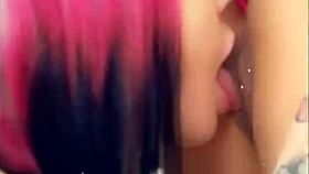 Naughty young women explore toys and kisses in steamy play sessions