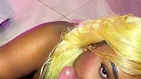 petite blonde rides big cock to creampie finish