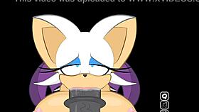 rouge sneaks up on shadow mid-game for that extra secret big cock suck