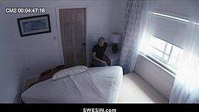 Kenna James and Zac Wild, I'm watching you fuck sideways in bedroom