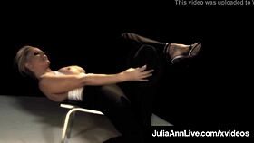 busty cougar julia ann smokes cigar deepthroats