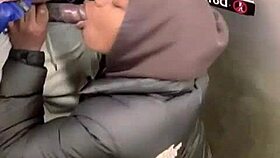 extreme public orgasm as petite babe sucks 11 inch bbc on train